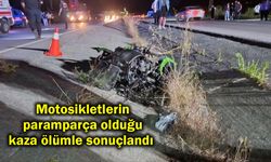 Motosikletlerin paramparça olduğu kaza ölümle sonuçlandı (Video)