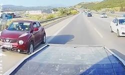 Trafiği tehlikeye düşürün sürücü kameraya böyle yakalandı (Video)