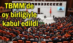 TBMM'de oy birliğiyle kabul edildi