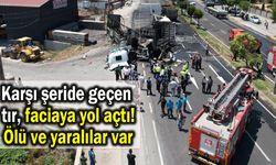 Tır karşı şeride geçti, ölü ve yaralılar var (VİDEO)