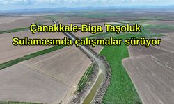 Çanakkale-Biga Taşoluk Sulamasında çalışmalar sürüyor
