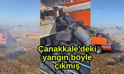 Çanakkale'deki yangın böyle çıkmış (Video)