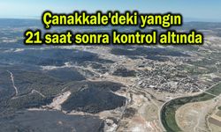 Çanakkale'deki yangın 21 saat sonra kontrol altında