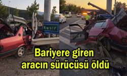Bariyere giren aracın sürücüsü öldü (Video)