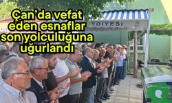 Çan’da vefat eden esnaflar son yolculuğuna uğurlandı