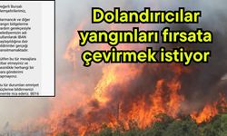 Dolandırıcılar yangınları fırsata çevirmek istiyor