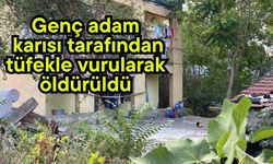 Genç adam, karısı tarafından tüfekle vurularak öldürüldü (Video)
