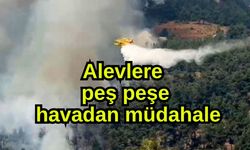 Alevlere peş peşe havadan müdahale