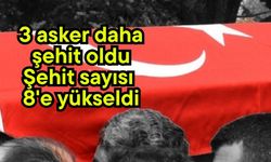 3 asker daha şehit oldu: Şehit sayısı 8'e yükseldi