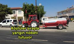 Köylüler sırayla yangın nöbeti tutuyor (Video)