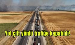 Yol çift yönlü trafiğe kapatıldı (Video)
