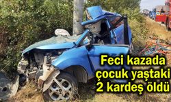 Feci kazada çocuk yaştaki 2 kardeş öldü