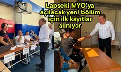 Lapseki MYO’ya açılacak yeni bölüm için ilk kayıtlar alınıyor