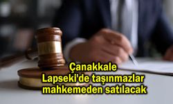 Çanakkale Lapseki'de taşınmazlar mahkemeden satılacak