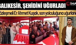 Şehit Sözleşmeli Er Ahmet Kuşak, son yolculuğuna uğurlandı (Video)