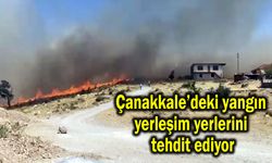 Çanakkale’deki yangın yerleşim yerlerini tehdit ediyor (Video)