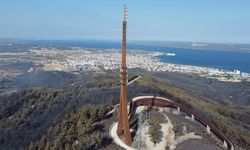 Çanakkale'de yaşanan orman yangınında yanan yerler dron ile görüntülendi (Video)