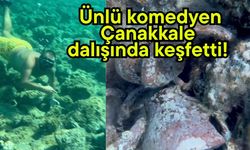 Ünlü komedyen Çanakkale dalışında keşfetti!  (Video)