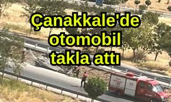 Çanakkale'de otomobil takla attı