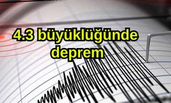 4.3 büyüklüğünde deprem