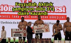 Feyzullah Aktürk şampiyon oldu 3+1 daire kazandı