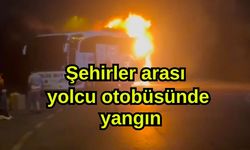 Şehirler arası yolcu otobüsünde yangın