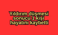 Yıldırım düşmesi sonucu 1 kişi hayatını kaybetti