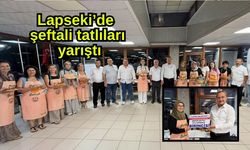 Lapseki’de şeftali tatlıları yarıştı