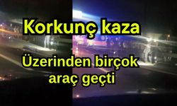 Korkunç kaza, üzerinden birçok araç geçti (Video)