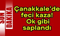 Çanakkale’de feci kaza! Ok gibi saplandı