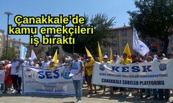 Çanakkale’de kamu emekçileri iş bıraktı