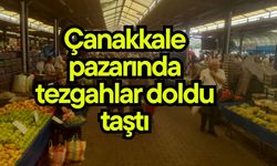 Çanakkale pazarında tezgahlar doldu taştı