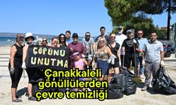 Çanakkaleli gönüllülerden çevre temizliği