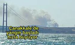 Çanakkale’de yangın başladı hızla büyüyor
