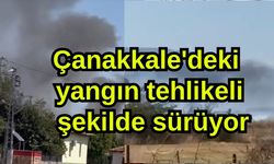 Çanakkale'deki yangın tehlikeli şekilde sürüyor