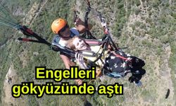 Engelleri gökyüzünde aştı (Video)