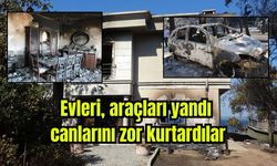 Çanakkale'de çıkan yangında evleri, araçları yandı, canlarını zor kurtardılar (Video)
