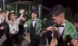 Düğünde sıra dışı hediye: Damada 400 bin liralık çek taktı (video)