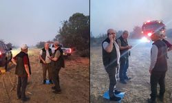 Çanakkale Valisi Toraman yangından etkilenen köyde incelemelerde bulundu