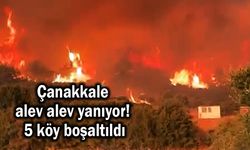 Çanakkale alev alev yanıyor! 5 köy boşaltıldı