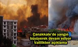 Çanakkale’de yangın büyüyerek devam ediyor! Valilikten açıklama