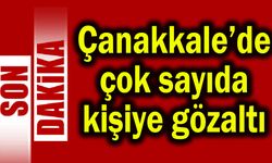 Çanakkale’de çok sayıda kişiye gözaltı (Video)