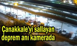 Çanakkale'yi sallayan deprem anı kamerada (Video)