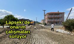Lapseki’de onarım çalışmaları sürüyor