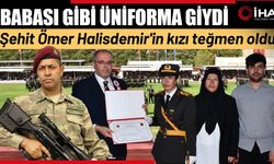 Şehit Ömer Halisdemir'in kızı teğmen oldu (Video)