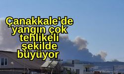 Çanakkale’de yangın çok tehlikeli şekilde büyüyor