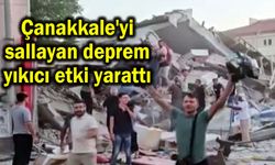 Çanakkale'yi sallayan deprem yıkıcı etki yarattı (Tıkla izle)
