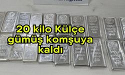 20 kilo Külçe gümüş komşuya kaldı