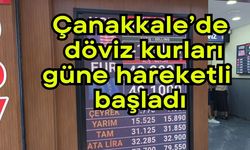 Çanakkale’de döviz kurları güne hareketli başladı