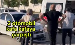 2 otomobil kafa kafaya çarpıştı